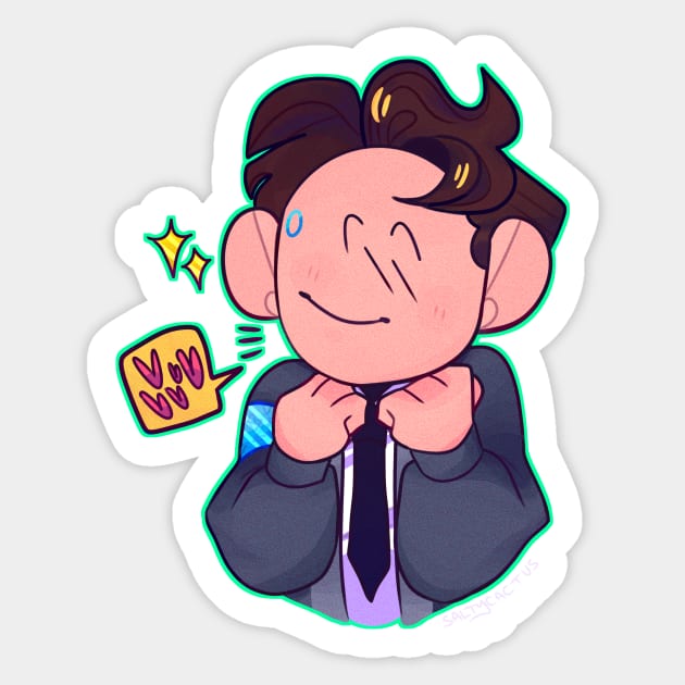 Adorable Connor (Detroit Become Human) Sticker by saltycactus